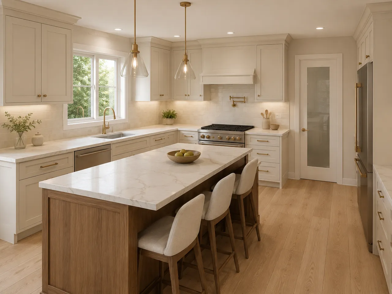 Conceptual 3D planning preview — kitchen remodel visualization